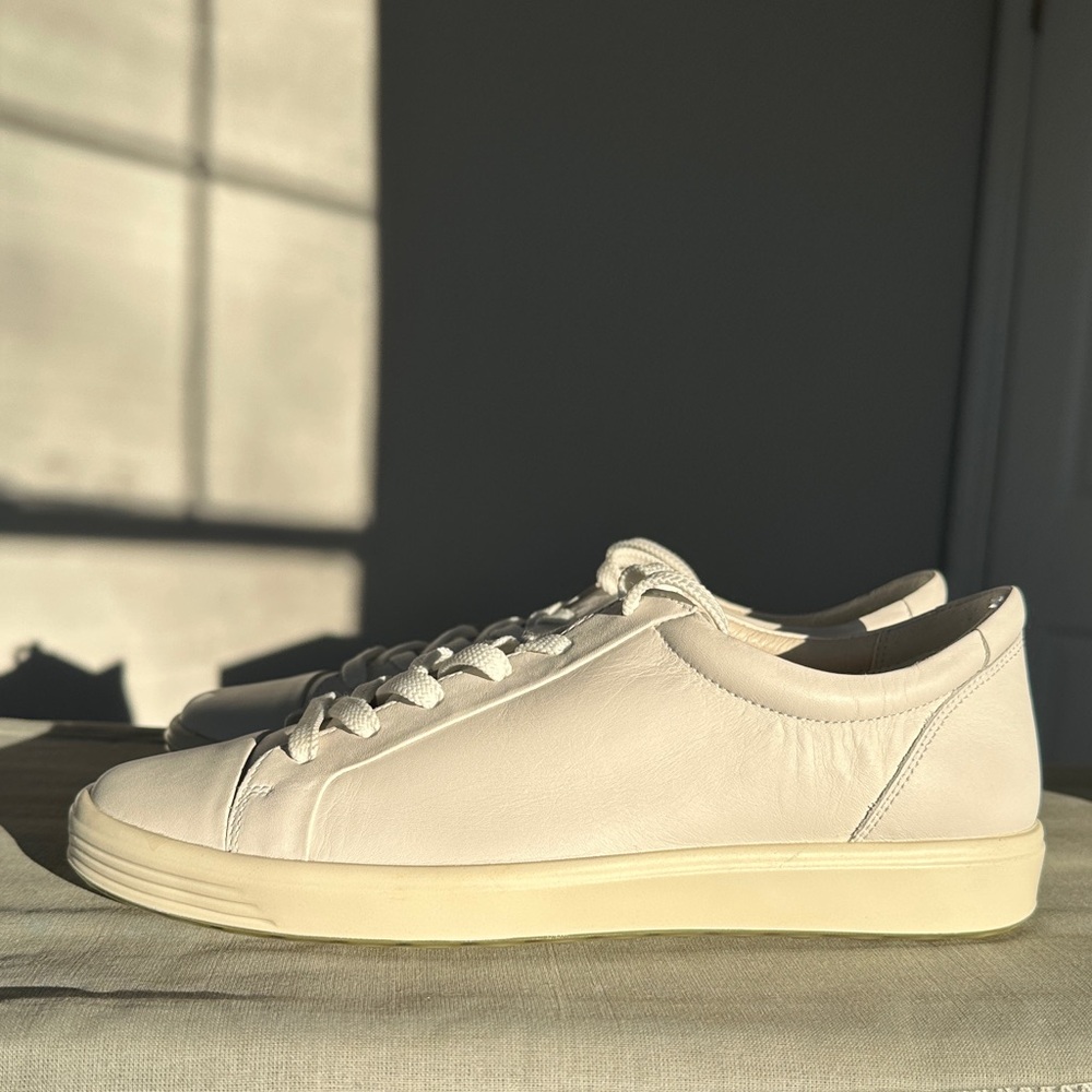 Ecco White Leather Sneakers